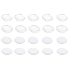 Earring Pads, 64pcs 2 Sizes Silicone Comfort Clip-on Earring Backs Clear White 