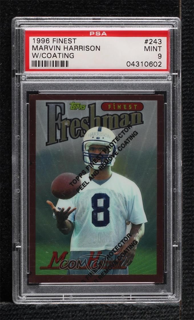 1996 Topps Finest Marvin Harrison #243 PSA 9 MINT HOF 0w3