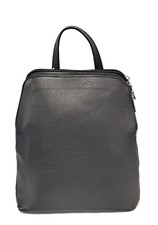 Zaino in pelle 2 Scomparti Il Borsaro Nero Art. D482  Made in Italy