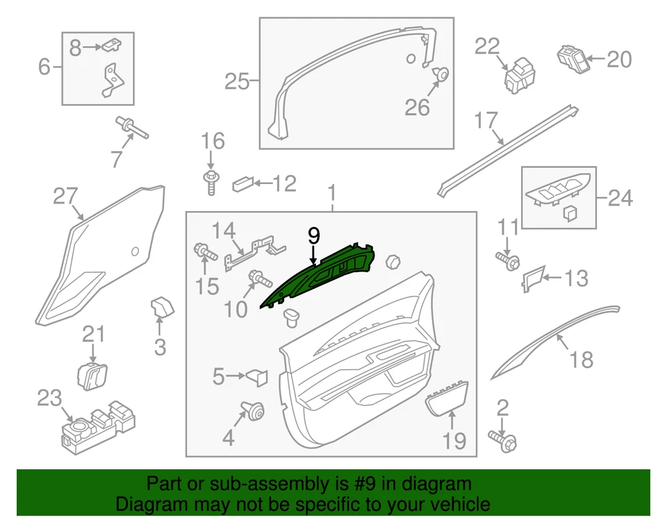 Manija interior original Ford DP5Z-5422601-AA Foto 3 de 3