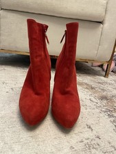 Ralph Lauren Collection Red Suede  Stiletto B...