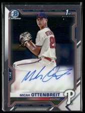 2021 Bowman Draft #CDA-MO Micah Ottenbreit Chrome Draft Pick Autographs