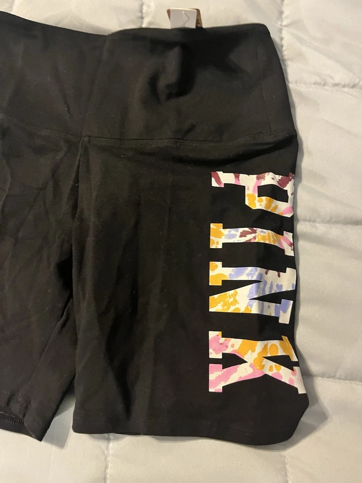 VICTORIA’S SECRET ROSA ALGODÓN CINTURA ALTA BICICLETA PANTALONES CORTOS YOGA TALLA PEQUEÑA Nuevo Foto 2 de 4