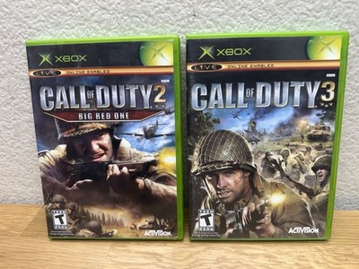 COD LOT Call of Duty 2 & 3 Big Red One (Microsoft Xbox, 2005) Complete CIB