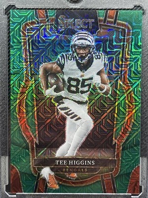 ⚡️2022 PANINI SELECT TEE HIGGINS CLUB LEVEL GREEN 5/5 BENGALS 🔥Low-Pop ✅