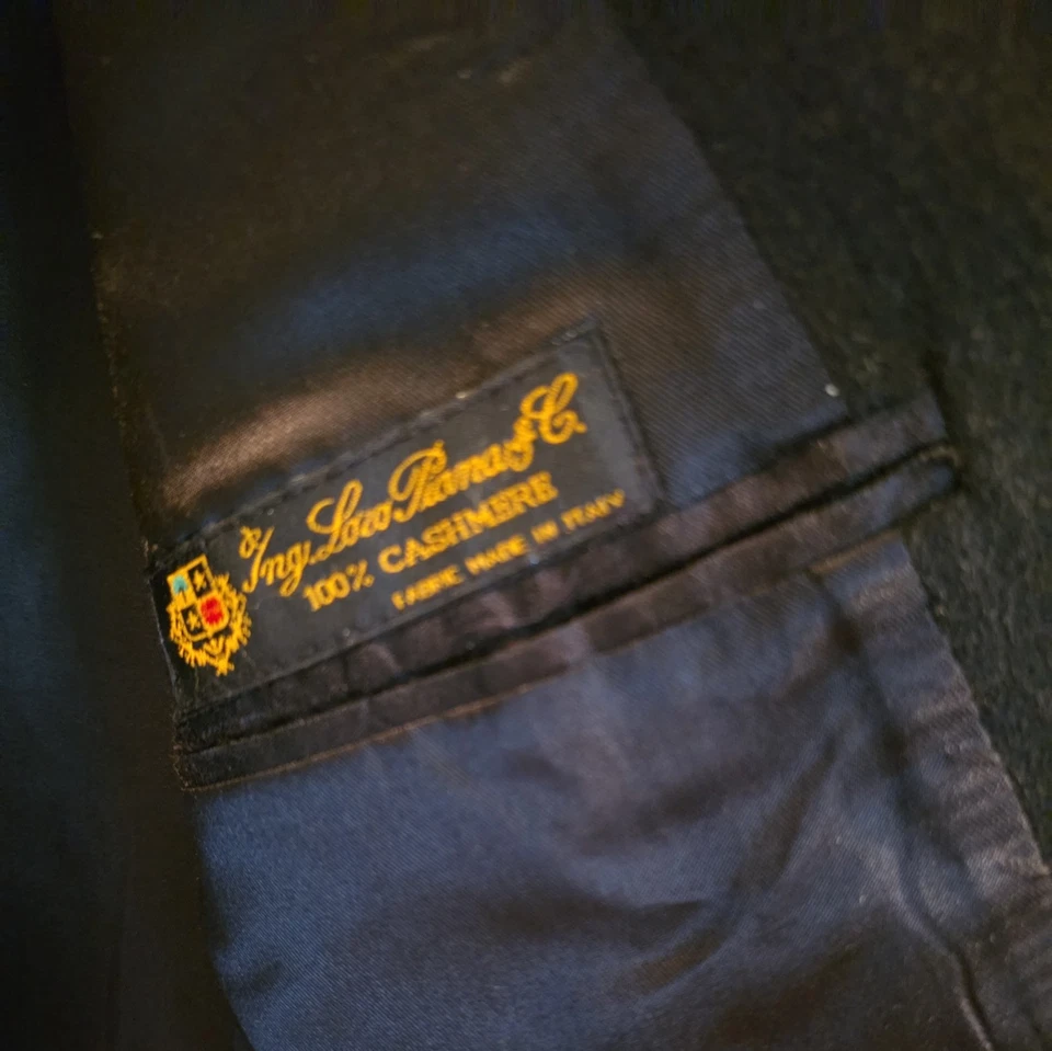 Loro Piana 100% кашемир черный блейзер куртка мужская 40R сделано в Италии - Изображение 3 из 4