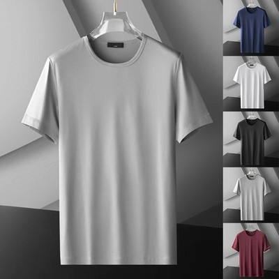 Leichtes schnelltrocknendes Modal Damen T-Shirt einfarbig Kurzarm Sommerkleidung