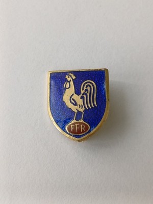 insignia, pin coat of arms of Rugby Club French team blue background