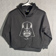 Star Wars Pullover Sweater Boys Medium 8 Black Darth Vader Hoodie Side Pockets