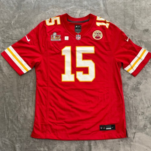 Patrick Mahomes Kansas City Chiefs Super Bowl LIX Nike Jersey Mens Large Red New