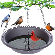 Hanging Bird Bath Bird Feeder 12 inch, 2 Pack Birdbath Tray for Garden Yard O...