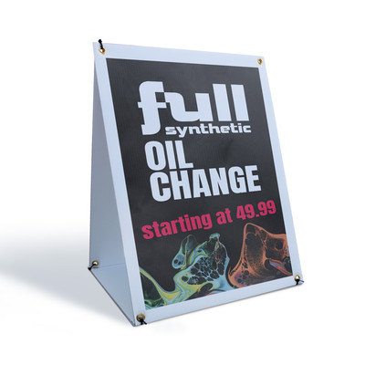 Full Synthetic Oil Change A-Frame Sidewalk Sign Professional Auto Service Go