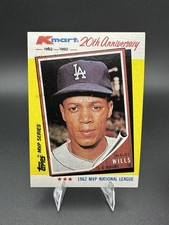 1982 Topps Baseball Card Kmart 20th Anniversary Maury Wills Los Angeles Dodgers