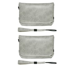 2 Pcs Digital Camera Storage Bag, Nylon Small Portable Bags, Gray