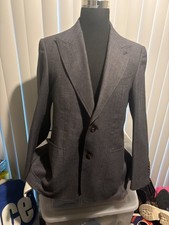 Suit Supply Mens Gray Wool Two Button Blazer Sz 44