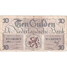 [#377405] Netherlands, 10 Gulden, 1945-05-07, VF
