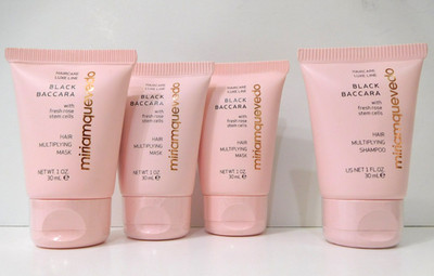 4 x MIRIAM QUEVEDO BLACK BACCARA ~ 1 SHAMPOO + 3 MASK ~ travel lot 1 oz / 30ml