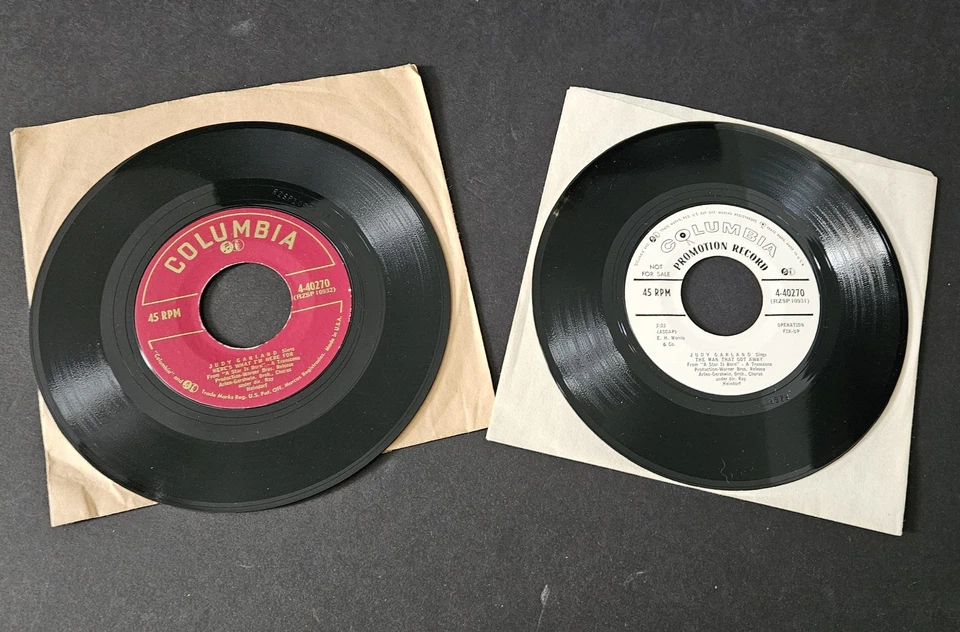 JUDY GARLAND The Man That Got Away RARE Columbia Issue 45rpm PROMO & REG! - Image 3 of 4