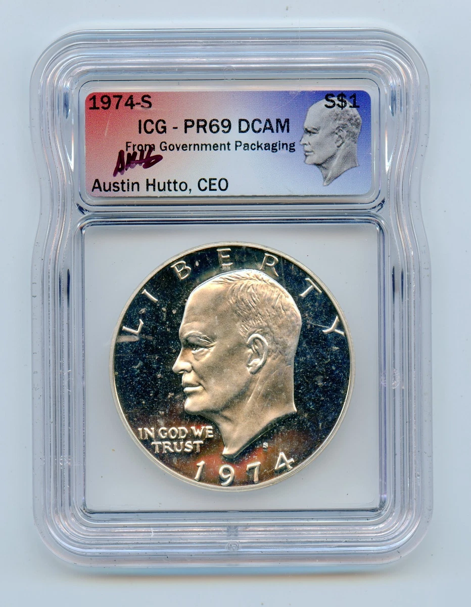 Silver Proof PR 69 Graded Eisenhower Dollars (1971-1978) for sale