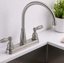 Delta Two Handle Kitchen Faucet Chrome 21987LF SS - Stainless Steel 