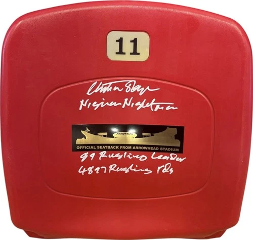 Kansas City Chiefs Christian Okoye Signed Arrowhead Seatback JSA Certified