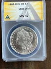1883-CC Morgan Silver Dollar ANACS MS62 Frosty Luster - Looks Under-Graded?
