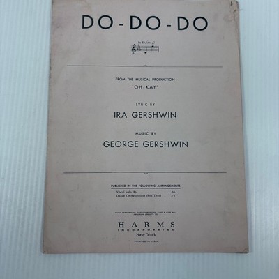 Do-Do-Do Sheet Music from Oh-Kay George & Ira Gershwin Harms 1927 P/V/G