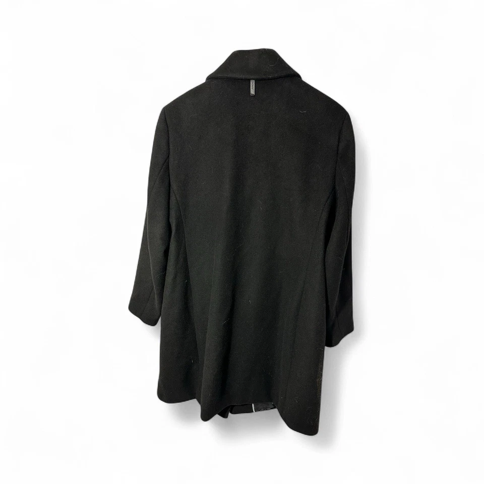 Abrigo DKNY Mujer Mezcla Lana Caminante 3 Botones Invierno Guisante Negro Talla Grande 1X Foto 3 de 4