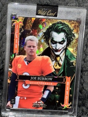 1/1 Joe Burrrow Rare Joker Card Cincinnati Bengals QB Color Match 1 Of 1