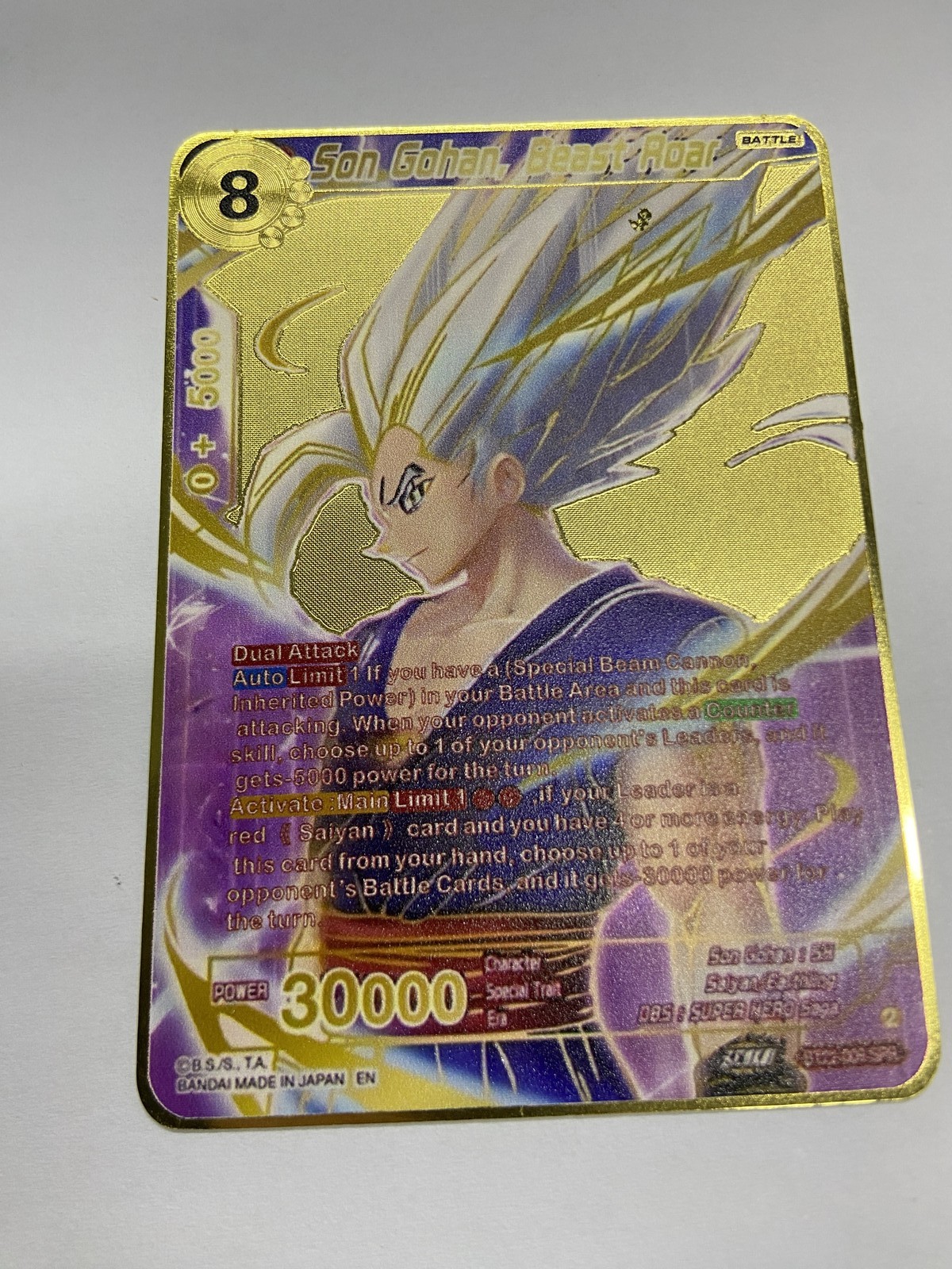 Son Gohan,Beast Roar Metal Dragon Ball Card-Collectible Gift Display Toys