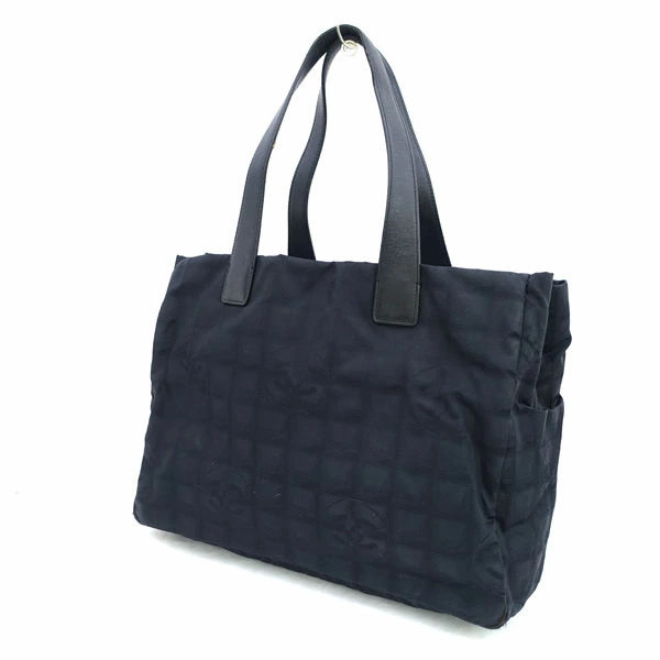 CHANEL Tote Bag MM New Travel Line Black Nylon 8289358 Bag BAG Brand Used