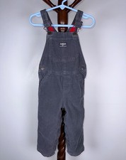 OshKosh B'Gosh Toddler Corduroy Overalls 24M VESTBAK Genuine Blue Vintage