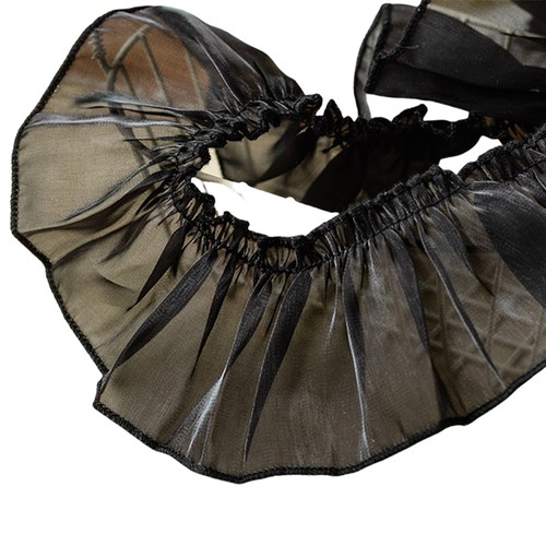7cm Satin Pleated Ribbon Trim Ruffle Tulle DIY Crafts Yarn Fabric Accessories - Picture 4 of 21