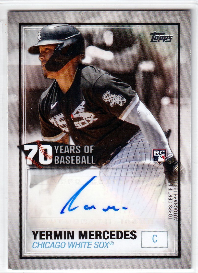 2021 Topps 70 Years of Baseball Autographs #70YAYM Yermin Mercedes RC AUTO