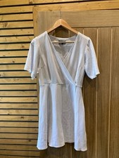 New Look Women’s Light Grey Lightweight Mini Dress Short Sleeved UK 10