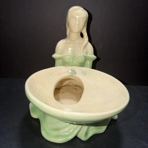 Vintage Haeger Pottery 3582 Figural Lady Planter Bowl USA – Mid-Century Ceramic