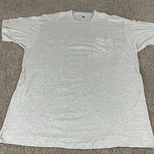 Vtg Fruit Of The Loom Shirt Mens 2XL Gray Made In USA Tee Single Stitch Blank 93