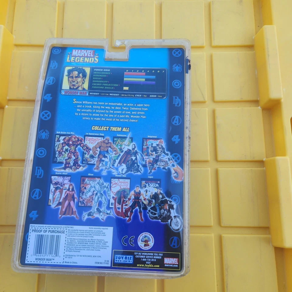 Figura Marvel Legends Legendary Rider Series Wonder Man 6" con chaqueta amarilla H64 Foto 3 de 3