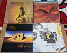Lot of 4 Aussie Orig press Midnight Oil Vinyl Lp's 1980's Inserts & Poster