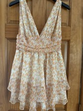 New With Tag Windsor Short Orange Flower Dress Size Small Junior