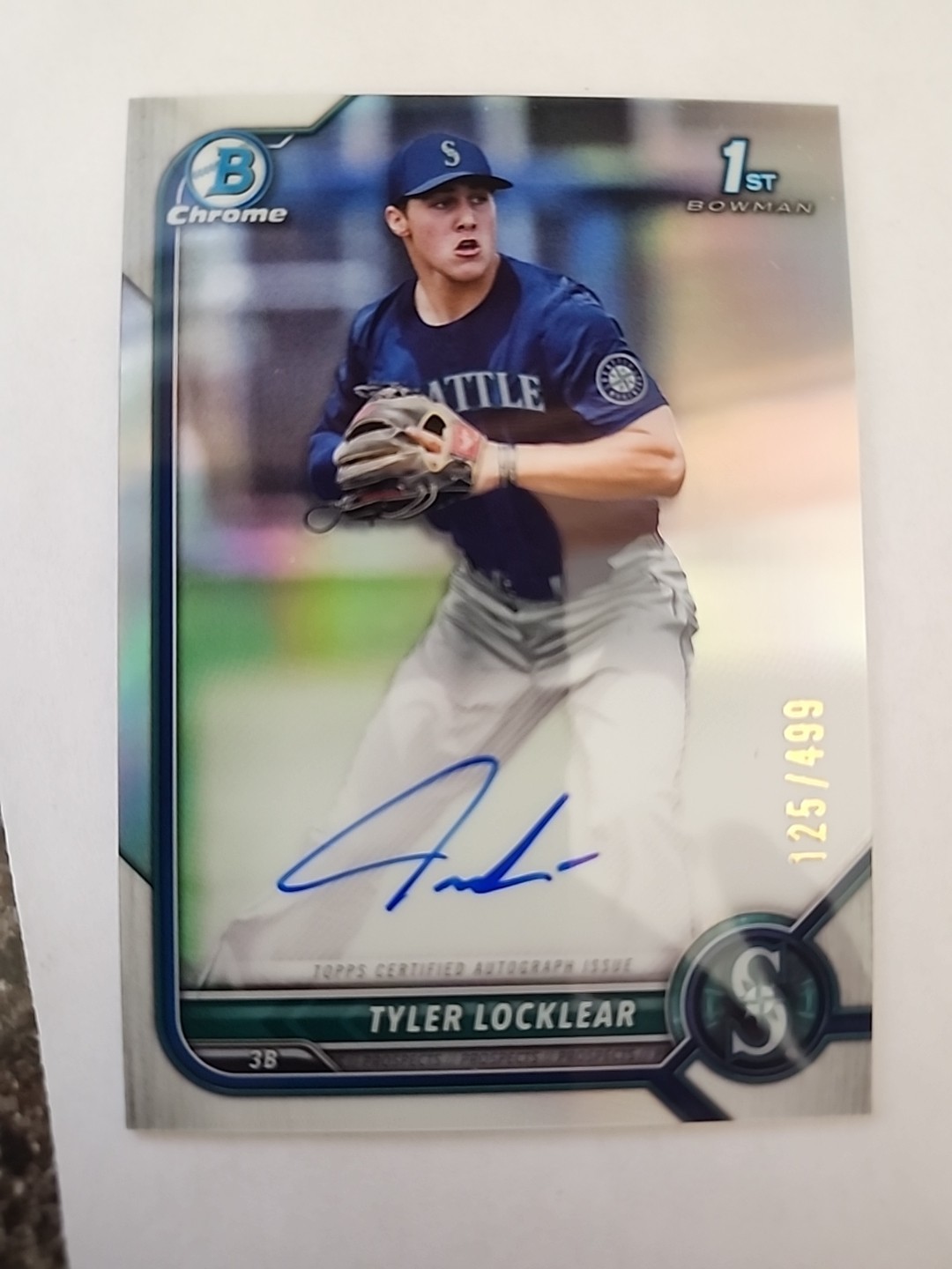 Tyler Locklear 2022 Bowman Chrome Auto Autograph Refractor 115/499 Cda-tl RC