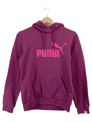 PUMA Kapuzenpullover Hoodie Damen Gr. 36 S Lila Sportlich Logo