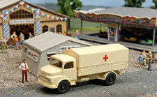 wiking Mercedes MB 1413 DRK-Lastwagen Pritschen LKW Rot Kreuz beige 1976-78