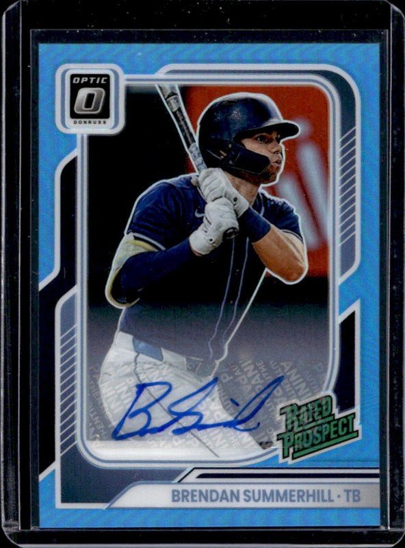 2026 Donruss Brendan Summerhill Rated Prospects Optic Carolina Blue Auto #/49
