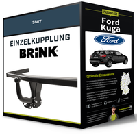 Starre AnhäNgerkupplung FüR Ford Kuga 02.2008-11.2012 I Brink Neu