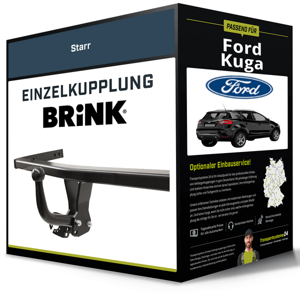 Starre AnhäNgerkupplung FüR Ford Kuga 02.2008-11.2012 I Brink Neu-image