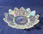 Vintage Federal Glass Celestial Starburst Iridescent Glass Candy Dish Nut Bowl