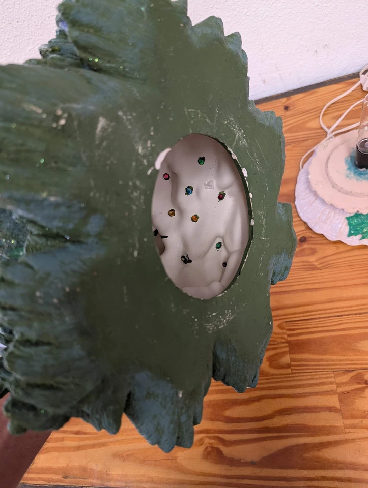 Árbol de Navidad grande de cerámica de desconocido - decoración navideña de los años 70-80 (cerámica, Foto 3 de 4