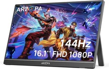16.1" 144Hz Portable Gaming Monitor 1080P FHD Z1FC IPS HDR Kickstand Laptop PC