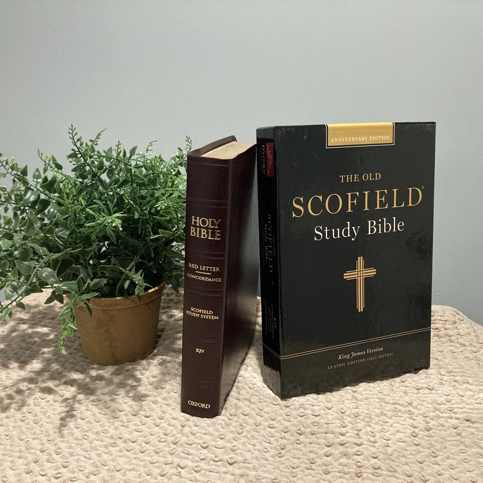 Leather KJV Old Scofield Study Bible 1917 notes Red letter Thumb-Indexed - Image 2 of 4